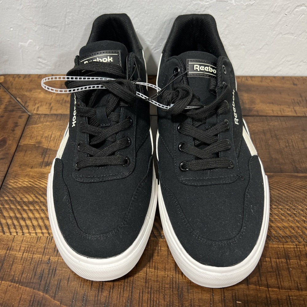Size 10.5 Men'sReebok Classic Court Black Lace Up Athletic Shoes FFC0119597